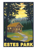 Estes Park, Colorado - Cabin Scene, c.2009 Posters by Lantern Press 