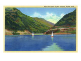Ogden, Utah - Odgen Canyon, Scenic View of Sailboats on Pine View Lake, c.1938 Prints