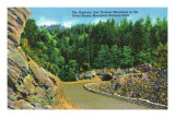 Great Smoky Mts. Nat'l Park, Tn - Scenic View on the Highway Right before a Tunnel, c.1940 Print