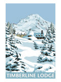 Timberline Lodge - Winter Scene at Mt. Hood, c.2009 Posters by Lantern Press Timberline Lodge - Winter Scene at Mt. Hood, c.2009 Posters by Lantern Press
