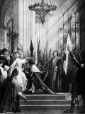 Illustration of the Coronation of the Dauphin in the Cathedral at Rheims ; Joan of Arc Attending Lámina fotográfica Illustration of the Coronation of the Dauphin in the Cathedral at Rheims ; Joan of Arc Attending Lámina fotográfica