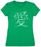 Juniors: Chinese Symbol For Love T-Shirts