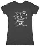 Juniors: Chinese Symbol For Love T-shirts