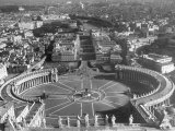 Panaromic View of Rome from Atop St. Peter's Basilica Looking Down on St. Peter's Square Photographic Print by Margaret Bourke-White