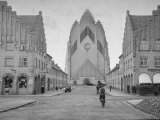 Grundtvig Church in the City of Copenhagen Lámina fotográfica
