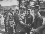 Gen. William C. Westmoreland Greeting Us Marines Arriving to Da Nang Photographic Print