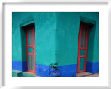 Brightly Painted Corner House in Chinique, Quiche, Guatemala Prints by Jeffrey Becom