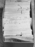 Author Vladimir Nabokovs Researched Materials on File Cards for His Book Lolita Lámina fotográfica por Carl Mydans
