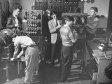 Students Working in Electrical Engineering Class Photographic Print by Peter Stackpole Students Working in Electrical Engineering Class Photographic Print by Peter Stackpole