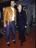 Musician Actor Chris Isaak and Actress Bridget Fonda at Film Premiere of 