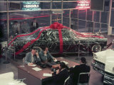 Lincoln Continental at a Car Dealership Wrapped Up with Bow for the Holidays Lámina fotográfica por Yale Joel