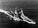 American Heavy Cruiser Uss Indianapolis at Sea Lámina fotográfica