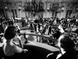 Participants Watching Couples Dancing During the Waltz Evening Lámina fotográfica por Yale Joel