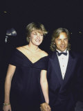 Married Actors Melanie Griffith and Don Johnson at Golden Globe Awards プレミアム写真プリント - ケヴィン・Winter
