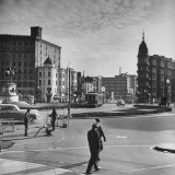 Typical Street Scene at Thomas Circle Premium Photographic Print by Myron Davis Typical Street Scene at Thomas Circle Premium Photographic Print by Myron Davis