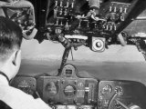 Pilot Moon F. Chin, Controlling the C-46 Xt 508 During Survey Flight to Amne Machin Lámina fotográfica de primera calidad
