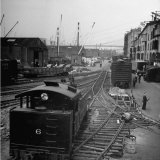 Freight Cars in the New York Dock Co. Yards on Brooklyn N.Y. Waterfront Lámina fotográfica por Ralph Morse