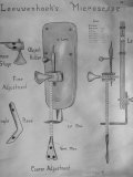 Detailed Drawing of Anton Leeuwenhoek's Microscope Fotografiskt tryck på högkvalitetspapper av Yale Joel