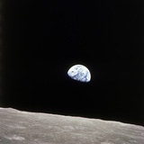 Apollo 8 View of Earth Rise over the Moon Reprodukcja zdjęcia Apollo 8 View of Earth Rise over the Moon Reprodukcja zdjęcia