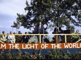 Evangelist Billy Graham Preaching During African Crusade Lámina fotográfica de primera calidad Evangelist Billy Graham Preaching During African Crusade Lámina fotográfica de primera calidad