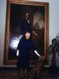 1st Lady Mamie Eisenhower W the Family Dog Heidi Lámina fotográfica de primera calidad por Ed Clark