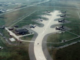 Five B-52 Bombers and Two KC-135 Tanker Planes, Airfield of Minot AFB Photographic Print