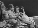 Actress Geraldine Page and Actor Paul Newman Acting in the Play, Actress Geraldine Page and Actor Paul Newman Acting in the Play,