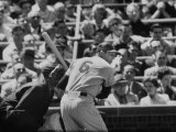 Baseball Player Stan Musial Standing at Bat Fototryk i høj kvalitet