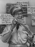 Comedian Phil Silvers Playing Cards on His Television Show Lámina fotográfica de primera calidad por Yale Joel
