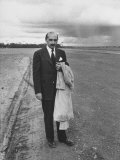 Architect, Lucio Costa Standing in the Field Site of the New Capitol Lámina fotográfica de primera calidad por Dmitri Kessel
