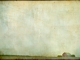 Barren Field with Red Barn Prints by Mia Friedrich
