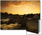 Water Flowing over Rocky Riverbed Posters by Jan Lakey