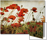 Orange Flower Patch Print by Mia Friedrich