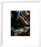 Lights of Times Square Reflected on Trunk of Limousine, New York City, New York, USA Print by Angus Oborn