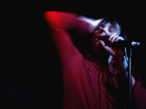 Performer on Stage at Microphone Posters by Phil Sharp