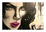 Mercedez Pink-Lips Prints by Vicky Filiault