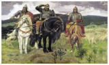 Bogatiri Prints by Victor Mikhailovich Vasnetsov