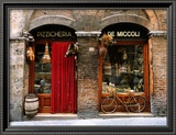 Bicycle Parked Outside Historic Food Store, Siena, Tuscany, Italy Print by John Elk III