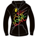 Women's Zip Hoodie: Bob Marley - One Love Smile T-shirts