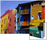 Buildings in La Boca District, Buenos Aires, Argentina Prints by Wayne Walton