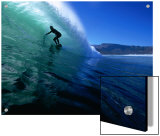 Surfing the Tube at "Dunes," Noordhoek Beach, Cape Town, South Africa Posters by Paul Kennedy