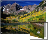 Maroon Bells Scenic Area in White River National Forest, Rocky Mountain National Park, USA Prints by Mark Newman
