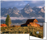 Barn on Mormon Row, with the Teton Mountain Range in the Background, Grand Teton National Park Prints by Brent Winebrenner