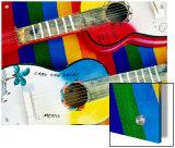 Locally-Crafted Guitars, Cabo San Lucas, Baja California Sur, Mexico Print by Richard Cummins