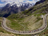 The Pack Climbs the Galibier Pass During the 15th Stage of the Tour De France Posters