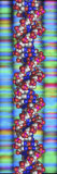 Dna Molecular Model in Front of a Multicolored Dna Gel Profile Photographie par Peter Artymiuk