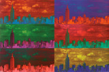 New York Pop Art Skyline Posters