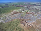 Aerial View of the Painted Desert, Petrified Forest National Park, Arizona, USA Photographie par Jim Wark
