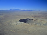 Aerial View of the Meteor Crater, Winslow, Arizona, USA Fotografie-Druck von Jim Wark