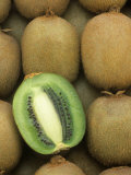 Kiwi (Actinidia Deliciosa) Fruits, One Sliced, Hayward Variety Photographic Print by Wally Eberhart